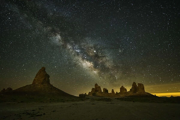 Milky Way over Trona Pinnacles, Trona, California, USA