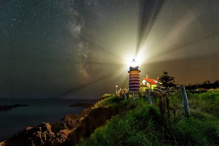 Framed Print : Milky Way over West Quoddy Head State Park, Lubec, Maine Framed Print : Milky Way over West Quoddy Head State Park, Lubec, Maine