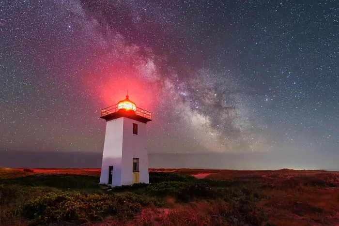 Framed Print : Milky Way over Wood End Lighthouse with red fresnel, Cape Cod, Provincetown, Massachusetts, USA Framed Print : Milky Way over Wood End Lighthouse with red fresnel, Cape Cod, Provincetown, Massachusetts, USA