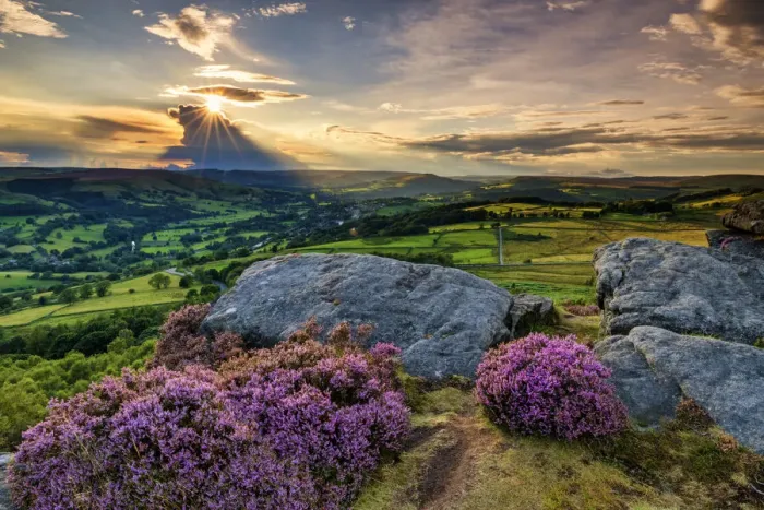Framed Print : Millstone Edge at Sunset, Peak District National Park, Derbyshire, England Framed Print : Millstone Edge at Sunset, Peak District National Park, Derbyshire, England