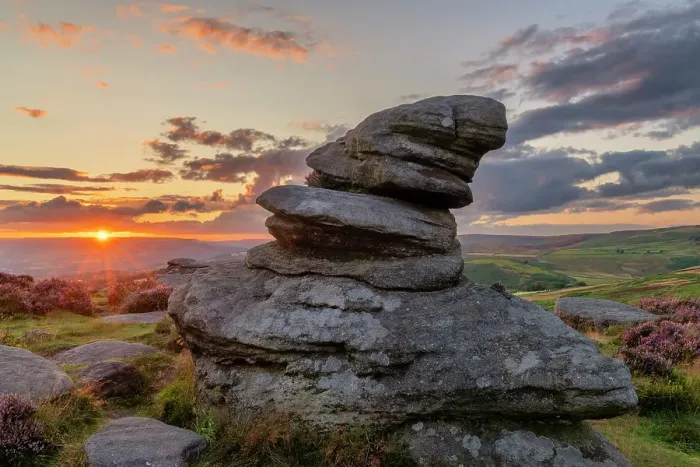 Framed Print : Millstone Edge at Sunset, Peak District National Park, Derbyshire, England Framed Print : Millstone Edge at Sunset, Peak District National Park, Derbyshire, England