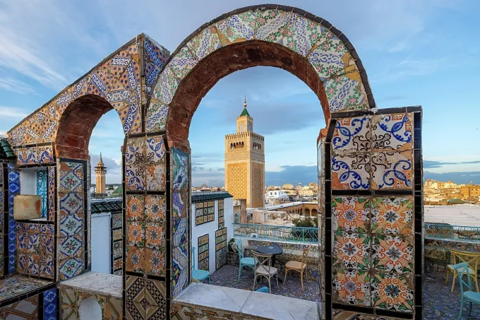 Framed Print : The minaret of Zitouna mosque, Tunis, Tunisia, Africa Framed Print : The minaret of Zitouna mosque, Tunis, Tunisia, Africa