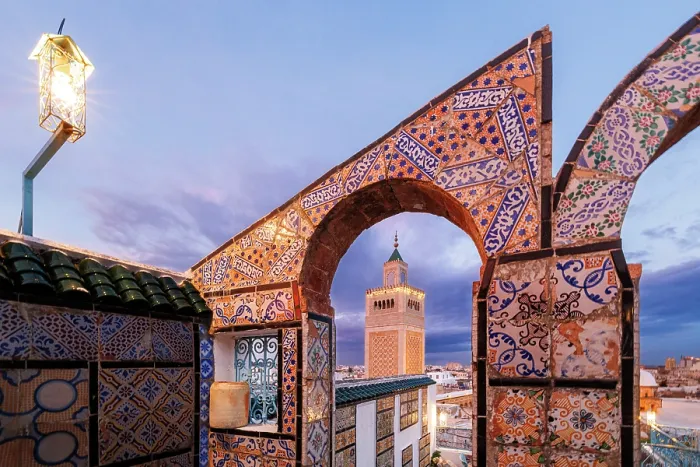 Framed Print : The minaret of Zitouna mosque, Tunis, Tunisia, Africa Framed Print : The minaret of Zitouna mosque, Tunis, Tunisia, Africa