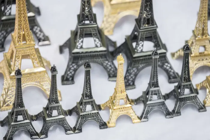 Framed Print : Miniature Eiffel Tower as souvenir, Paris, France