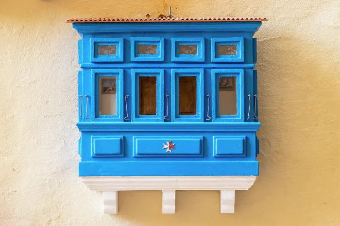 Framed Print : Miniature Version of a Typical Maltese Balcony, Valletta, Malta, Southern Europe Framed Print : Miniature Version of a Typical Maltese Balcony, Valletta, Malta, Southern Europe
