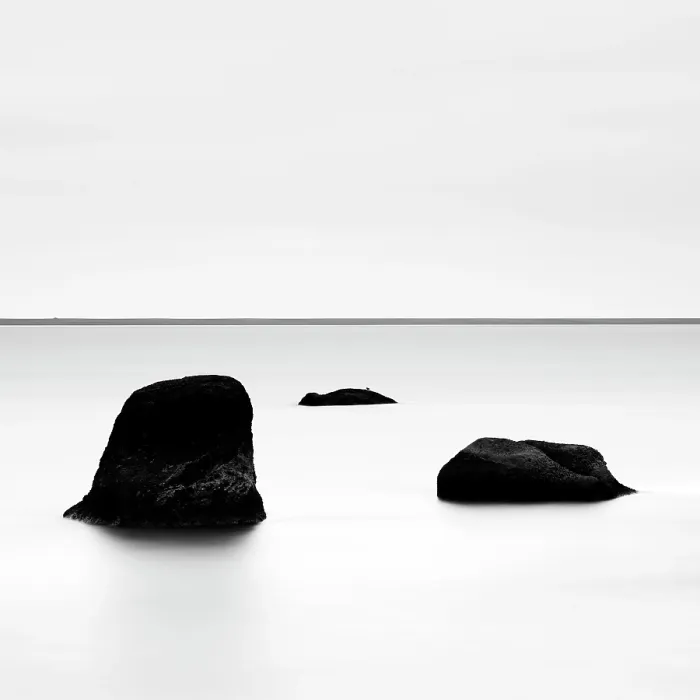 Framed Print : Minimalist image of 3 rocks in a frozen lagoon in winter, near Vik y Myrdal, South Iceland Framed Print : Minimalist image of 3 rocks in a frozen lagoon in winter, near Vik y Myrdal, South Iceland