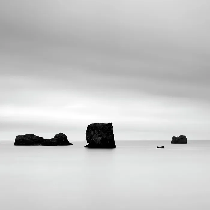 Framed Print : Minimalist image of rock stacks from the headland Dyrholaey, near Vik y Myrdal, South Iceland Framed Print : Minimalist image of rock stacks from the headland Dyrholaey, near Vik y Myrdal, South Iceland