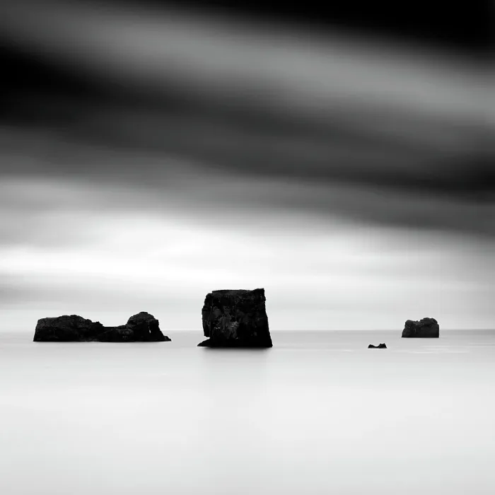 Framed Print : Minimalist image of rock stacks from the headland Dyrholaey, near Vik y Myrdal, South Iceland Framed Print : Minimalist image of rock stacks from the headland Dyrholaey, near Vik y Myrdal, South Iceland
