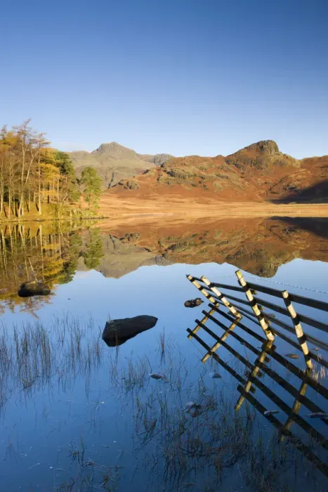 Framed Print : Mirror like reflections at Blea Tarn, Lake District National Park, Cumbria, England, UK