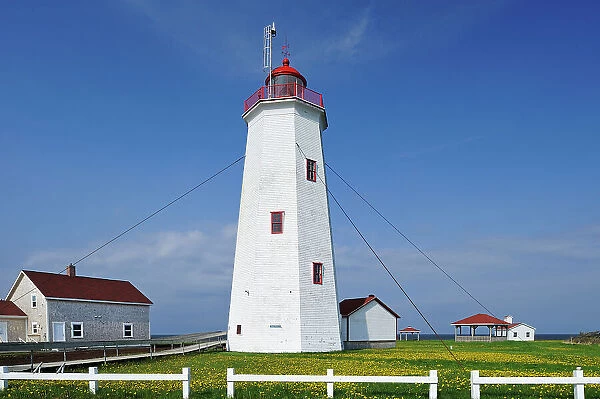 Miscou Island Lighthouse in the Gulf of St. Lawrence Miscou Island New Brunswick, Canada