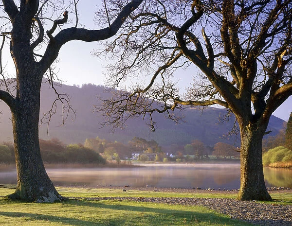 Mist on Derwent Water, Lake District National Park, Cumbria, England