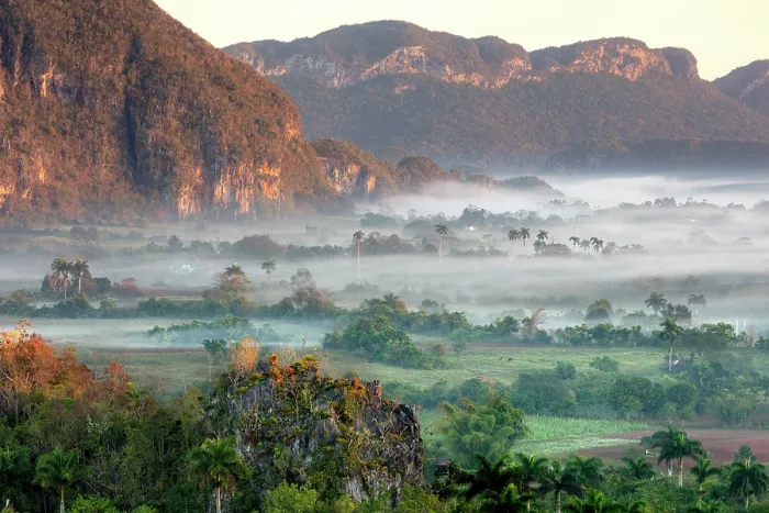 Framed Print : Mist driftng through the Vinales Valley at dawn, Vinales, Pinar del Rio Province, Cuba Framed Print : Mist driftng through the Vinales Valley at dawn, Vinales, Pinar del Rio Province, Cuba