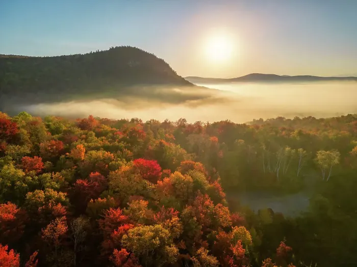 Framed Print : Mist Over Groton State Forest in Autumn, Vermont, New England, USA Framed Print : Mist Over Groton State Forest in Autumn, Vermont, New England, USA