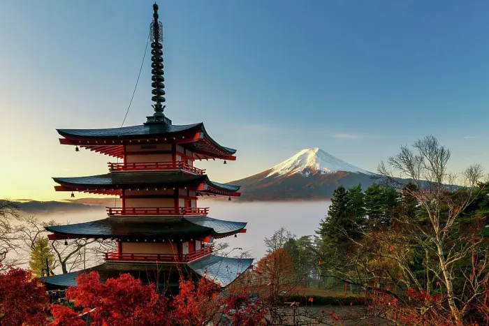 Framed Print : Mist Below Mt. Fuji & Chureito Pagoda, Fujiyoshida, Yamanashi Prefecture, Japan Framed Print : Mist Below Mt. Fuji & Chureito Pagoda, Fujiyoshida, Yamanashi Prefecture, Japan