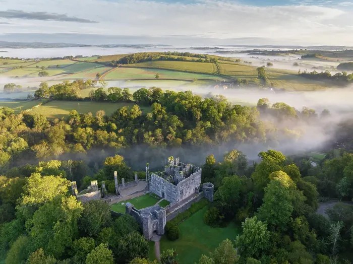 Framed Print : Misty dawn at Berry Pomeroy Castle in Devon, England. Autumn (September) 2023 Framed Print : Misty dawn at Berry Pomeroy Castle in Devon, England. Autumn (September) 2023