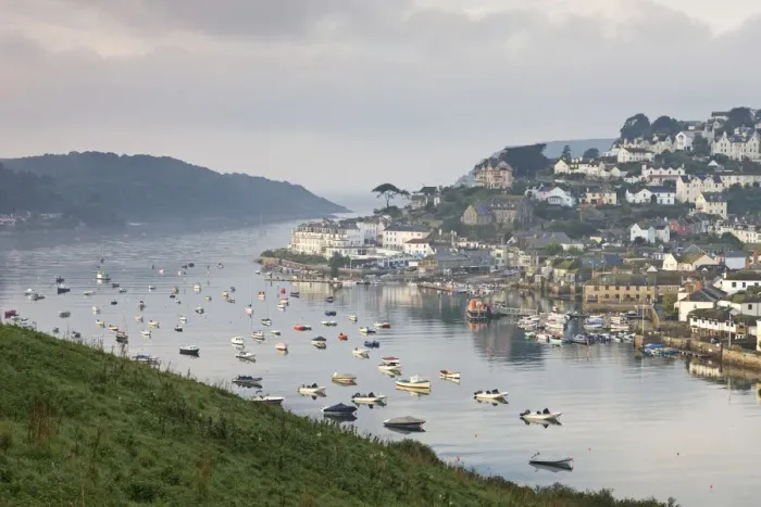Framed Print : Misty morning over Salcombe viewed from Snapes Point, South Hams, Devon, England Framed Print : Misty morning over Salcombe viewed from Snapes Point, South Hams, Devon, England