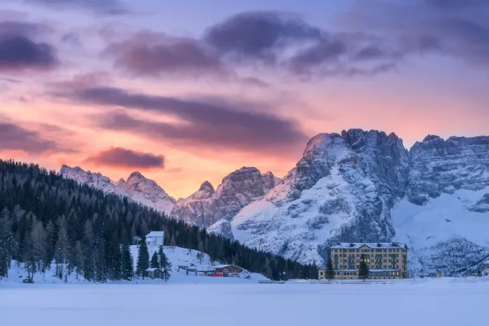Framed Print : Misurina natural alpine lake at sunrise Europe, Italy, Veneto, Belluno district Framed Print : Misurina natural alpine lake at sunrise Europe, Italy, Veneto, Belluno district