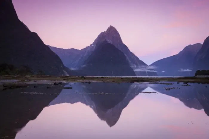 Framed Print : Mitre Peak, Milford Sound, Fiordland National Park, South Island, New Zealand