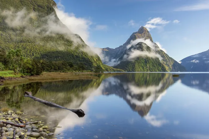 Framed Print : Mitre Peak reflecting in Milford Sound on a calm, sunny morning, Fiordland National Park, South Island, New Zealand. Autumn (May) 2025 Framed Print : Mitre Peak reflecting in Milford Sound on a calm, sunny morning, Fiordland National Park, South Island, New Zealand. Autumn (May) 2025
