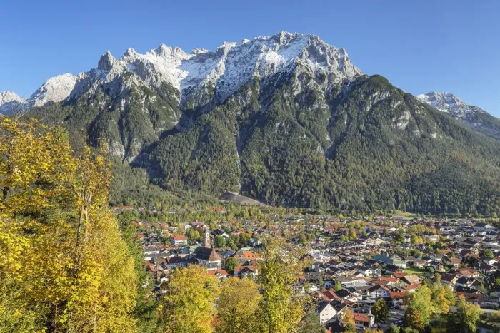 Framed Print : Mittenwald with Karwendel Mountain Range, Werdenfelser Land, Upper Bavaria, Germany Framed Print : Mittenwald with Karwendel Mountain Range, Werdenfelser Land, Upper Bavaria, Germany