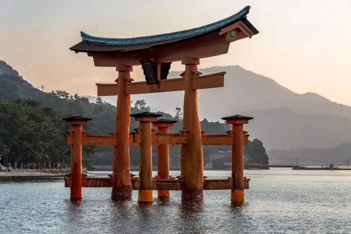 Framed Print : Miyajima island, Itsukushima red torii, Japan Framed Print : Miyajima island, Itsukushima red torii, Japan