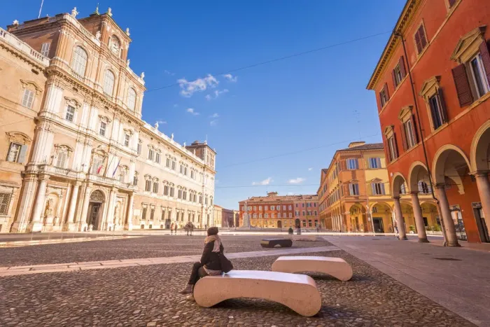 Framed Print : Modena, Emilia Romagna, Italy. Piazza Roma and Military Academy building Framed Print : Modena, Emilia Romagna, Italy. Piazza Roma and Military Academy building