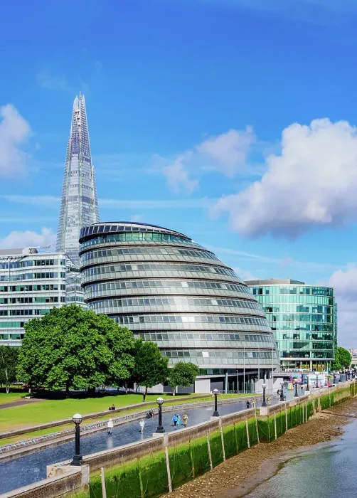 Framed Print : Modern Architecture by the Queens Walk, City Hall and The Shard, London, England, United Kingdom Framed Print : Modern Architecture by the Queens Walk, City Hall and The Shard, London, England, United Kingdom