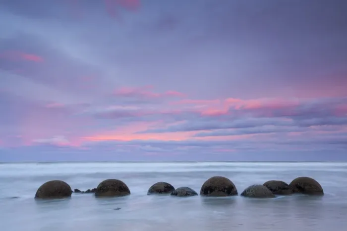 Framed Print : Moeraki Boulders, South Island, New Zealand