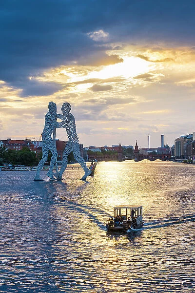 Molecule Man sculpture in the River Spree, by Jonathan Borofsky, Berlin, Germany