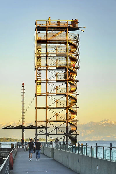 Moleturm Tower, Friedrichshafen, Lake Constance, Baden-Wuerttemberg, Germany