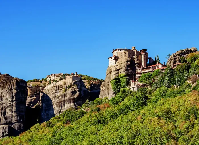 Framed Print : Monasteries of Rousanou and Varlaam, Meteora, Thessaly, Greece Framed Print : Monasteries of Rousanou and Varlaam, Meteora, Thessaly, Greece