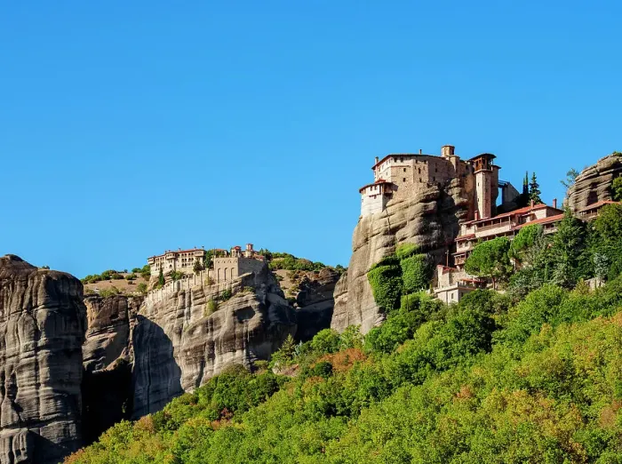 Framed Print : Monasteries of Rousanou and Varlaam, Meteora, Thessaly, Greece Framed Print : Monasteries of Rousanou and Varlaam, Meteora, Thessaly, Greece