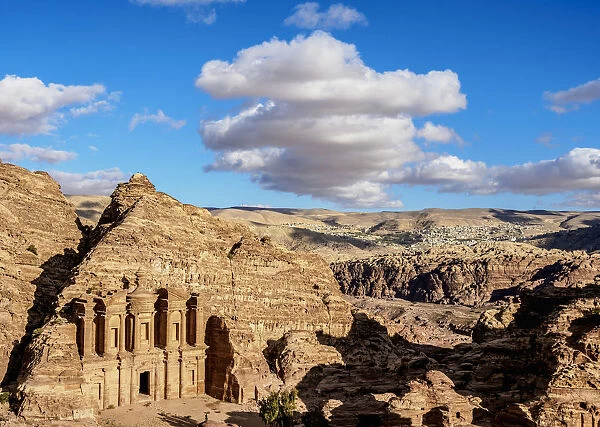 The Monastery, Ad-Deir, elevated view, Petra, Ma an Governorate, Jordan