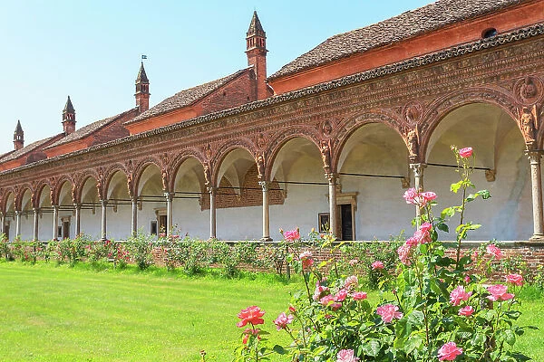 Monastery garden, Certosa di Pavia monastery, Lombardy, Italy