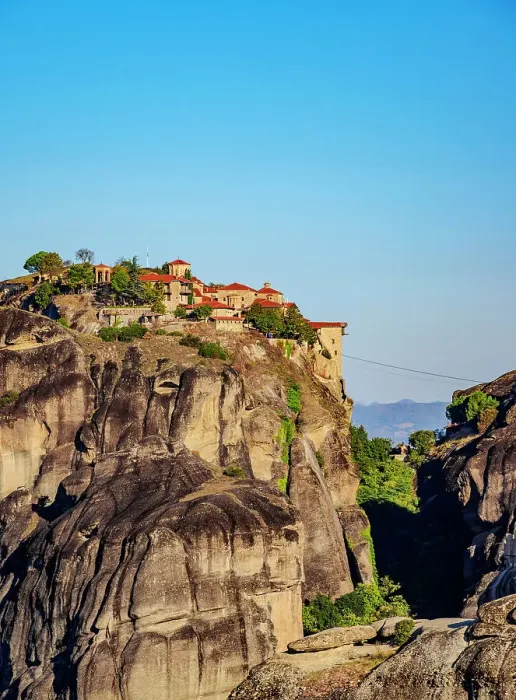 Framed Print : Monastery of Great Meteoron at sunrise, Meteora, Thessaly, Greece Framed Print : Monastery of Great Meteoron at sunrise, Meteora, Thessaly, Greece
