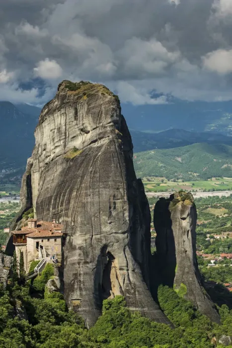 Framed Print : Monastery of Moni Agias Varvaras Roussanou with the spectacular massive rocky pinnacles Framed Print : Monastery of Moni Agias Varvaras Roussanou with the spectacular massive rocky pinnacles