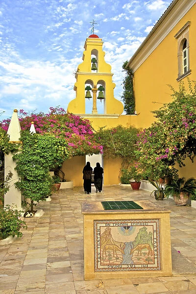Monastery At Palaiokastritsa, Corfu, The Ionian Islands, Greek Islands, Greece, Europe