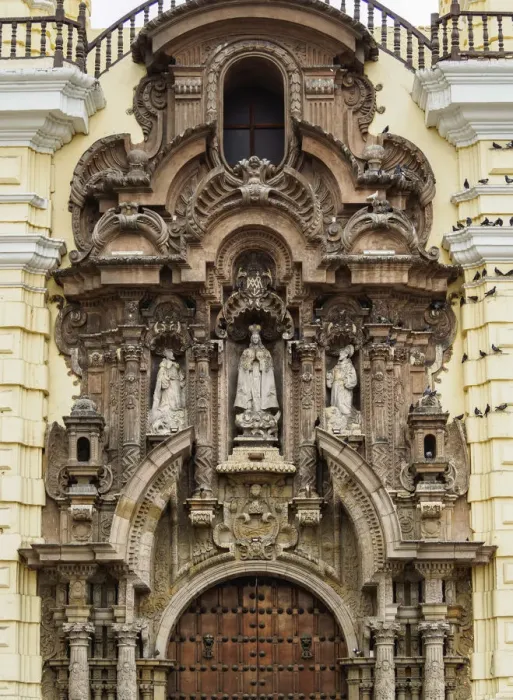Framed Print : Monastery of San Francisco, detailed view, Old Town, Lima, Peru Framed Print : Monastery of San Francisco, detailed view, Old Town, Lima, Peru