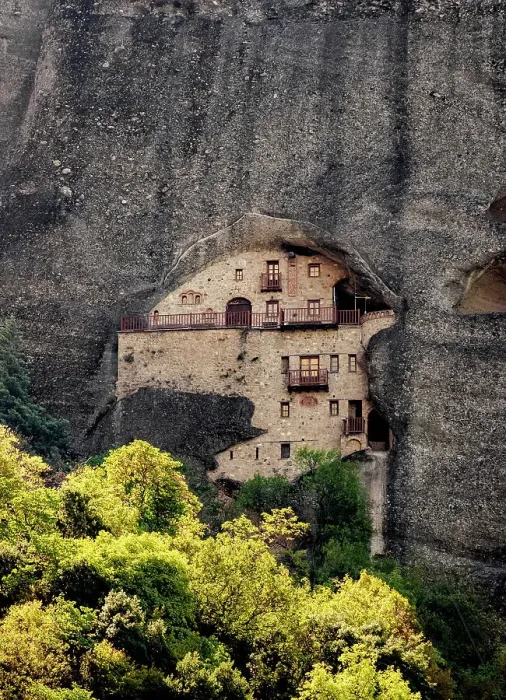 Framed Print : Monastery of St. Nicholas of Badova, Meteora, Thessaly, Greece Framed Print : Monastery of St. Nicholas of Badova, Meteora, Thessaly, Greece