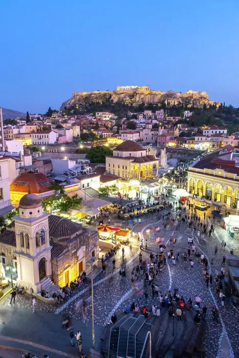 Framed Print : Monastiraki Square with the Acroplois and Parthenon behind, Athens, Greece Framed Print : Monastiraki Square with the Acroplois and Parthenon behind, Athens, Greece