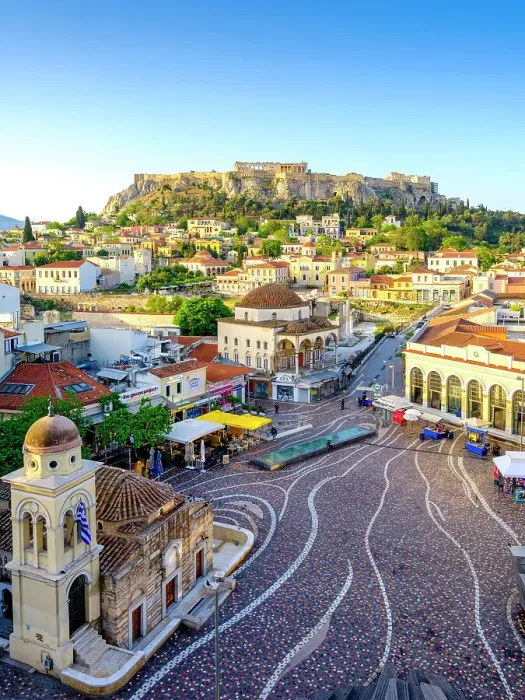 Framed Print : Monastiraki Square, Scenic Streets of old Town, Plaka District, Athens, Greece Framed Print : Monastiraki Square, Scenic Streets of old Town, Plaka District, Athens, Greece