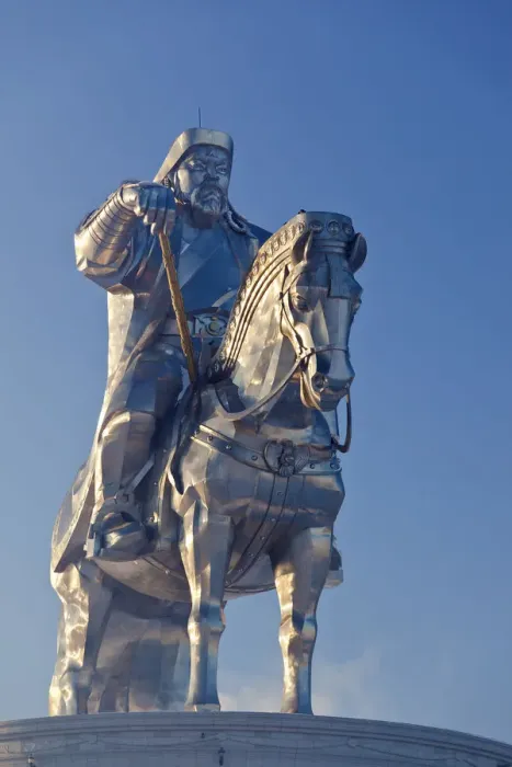Framed Print : Mongolia, Tov Province, Tsonjin Boldog. A 40m tall statue of Genghis Khan on horseback Framed Print : Mongolia, Tov Province, Tsonjin Boldog. A 40m tall statue of Genghis Khan on horseback