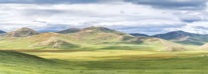 Framed Print : Mongolian nomadic gers in the steppe. North Hangay province, Mongolia Framed Print : Mongolian nomadic gers in the steppe. North Hangay province, Mongolia