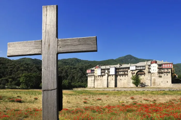Framed Print : Moni Iviron Monastery, Mount Athos, Chalkidiki, Greece Framed Print : Moni Iviron Monastery, Mount Athos, Chalkidiki, Greece