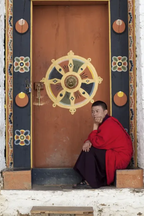 Framed Print : Monks at the Simtokha Dzong in Bhutan. Built in 1629 by Zhabdrung Ngawang Namgyal Framed Print : Monks at the Simtokha Dzong in Bhutan. Built in 1629 by Zhabdrung Ngawang Namgyal