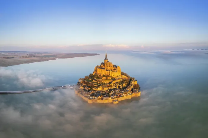 Framed Print : Mont Saint-Michel at sunrise, UNESCO World Heritage Site, Normandy, Manche, France Framed Print : Mont Saint-Michel at sunrise, UNESCO World Heritage Site, Normandy, Manche, France