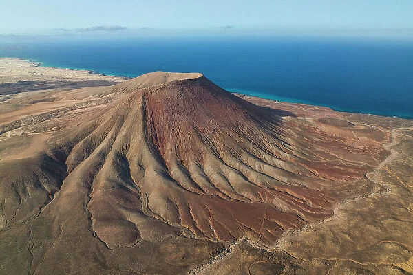 Montana Roja volcano, Natural Park of Corralejo, Fuerteventura, Canary Island, Spain
