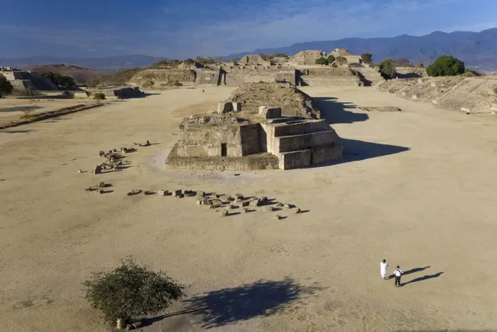 Framed Print : Monte Alban ancient site, nr Oaxaca, Oaxaca State, Mexico