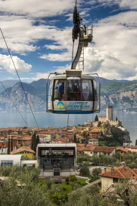 Framed Print : Monte Baldo aerial tramway, Malcesine, Lake Garda, Veneto, Italy Framed Print : Monte Baldo aerial tramway, Malcesine, Lake Garda, Veneto, Italy