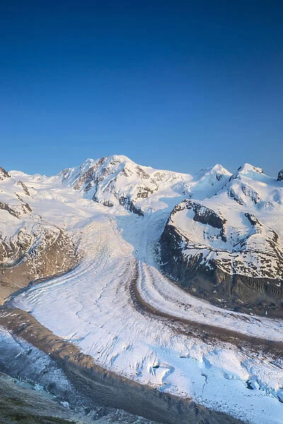 Monte Rosa range & Gornergletscher, Zermatt, Valais, Switzerland